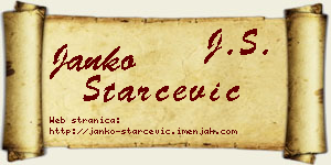 Janko Starčević vizit kartica